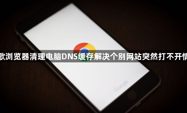 谷歌浏览器清理电脑DNS缓存解决个别网站突然打不开情况1