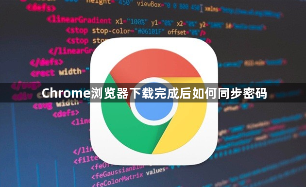 Chrome浏览器下载完成后如何同步密码1