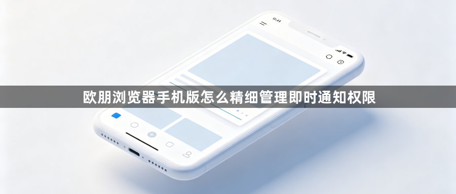 欧朋浏览器手机版怎么精细管理即时通知权限1