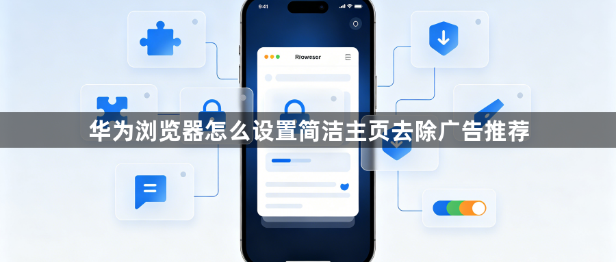华为浏览器怎么设置简洁主页去除广告推荐1