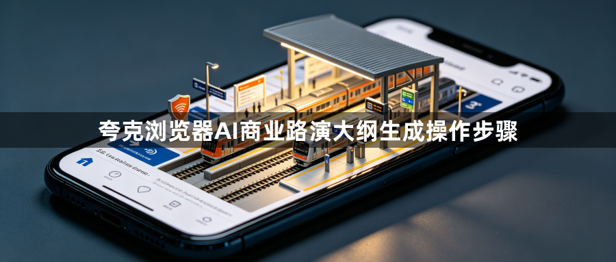 夸克浏览器AI商业路演大纲生成操作步骤1