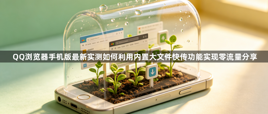 QQ浏览器手机版最新实测如何利用内置大文件快传功能实现零流量分享1
