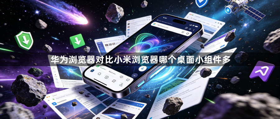 华为浏览器对比小米浏览器哪个桌面小组件多1